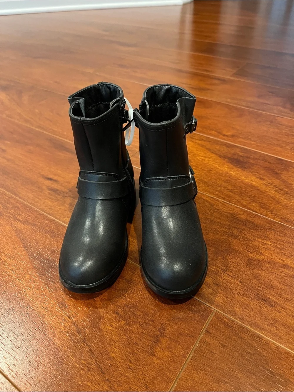Steve Madden Kids Black Ankle Boots - Classic Zip & Buckle Style